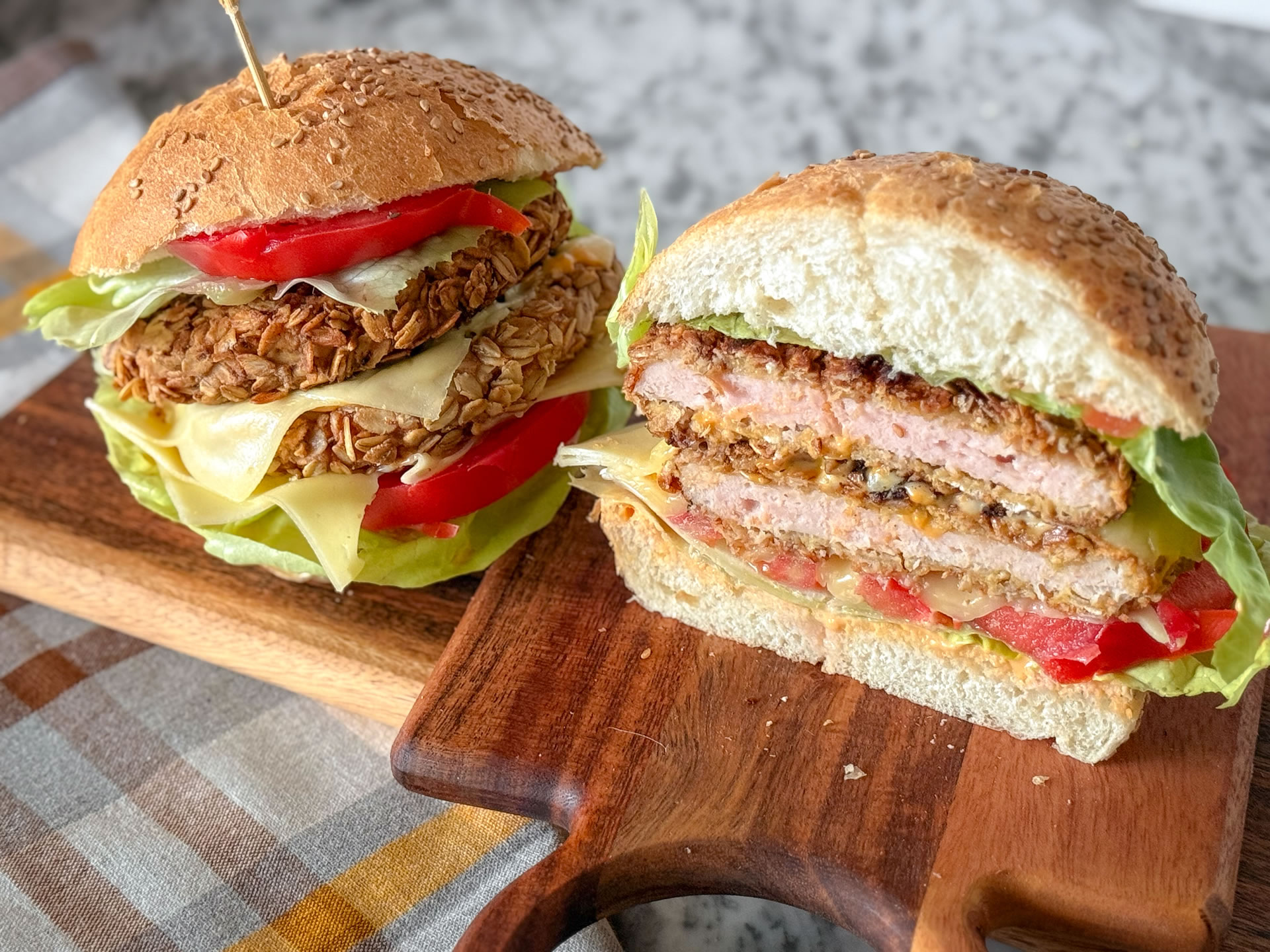 Crispy chicken burger